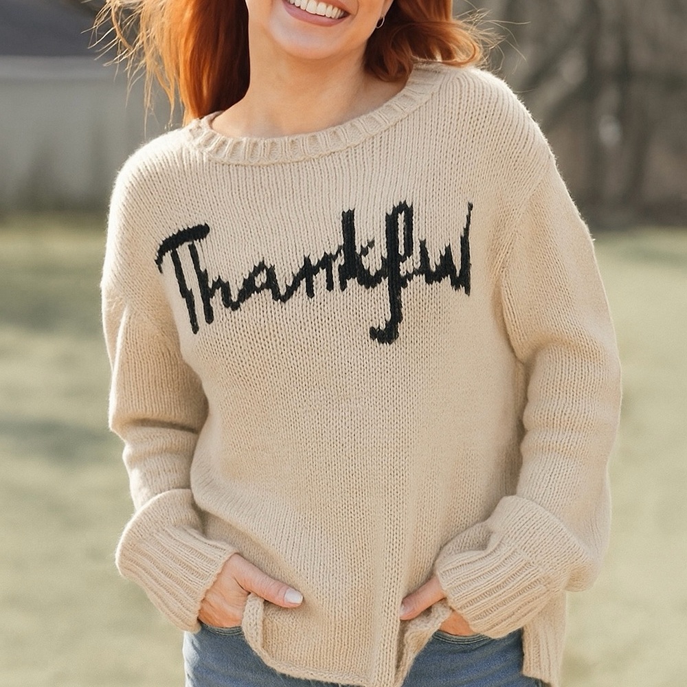 Wooden Ships Knit Thankful Sweater